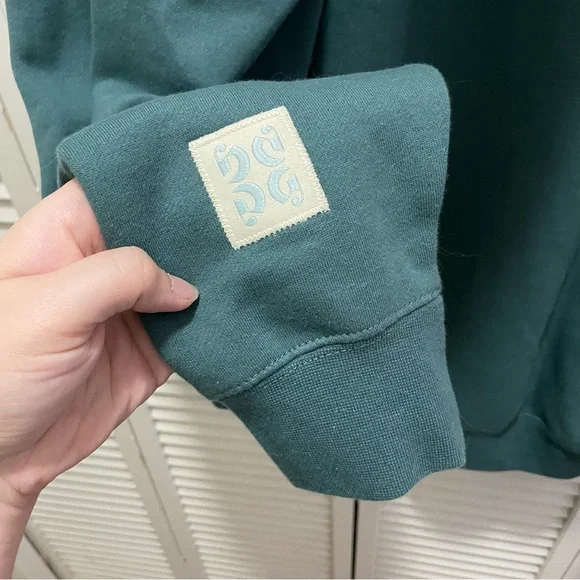 Glossier Limited Edition Sage Dark Green Logo Hoodie - Picture 10 of 11